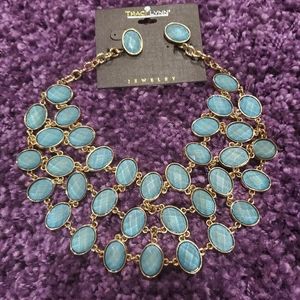Traci Lynn Blue Crush Necklace Set